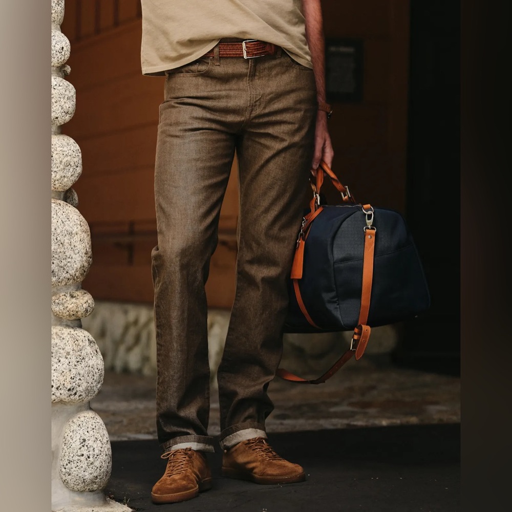 Flint & Tinder - Sulfur Dyed Denim, Straight in Brown